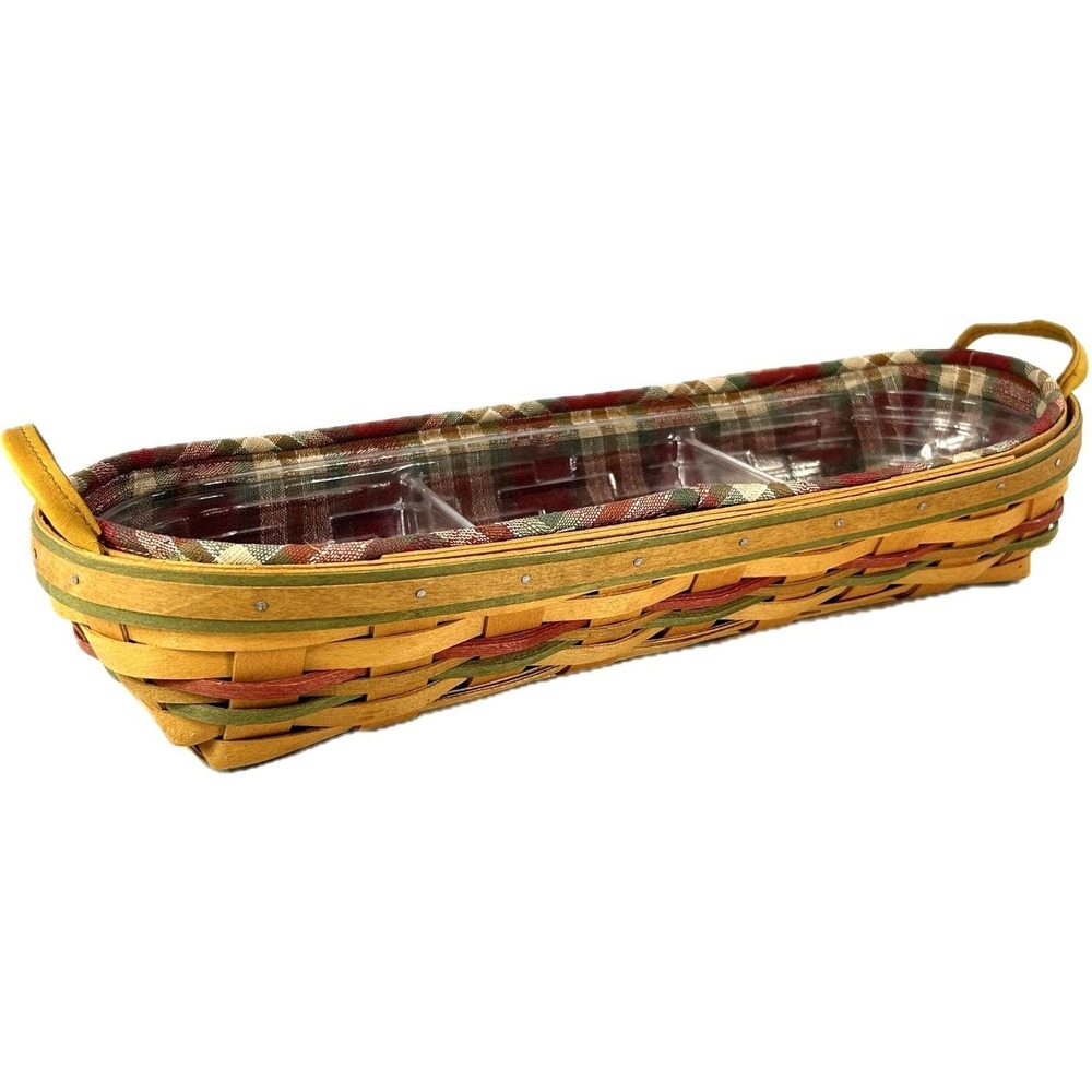 Longaberger 2000 Autumn Reflections Small HARVEST BLESSINGS BASKET 2 Protectors